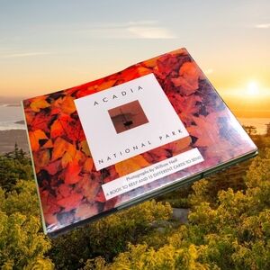 Acadia National Park Book and Postcard Set NWT